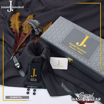 Junaid jamshed Ramadan Special 2026  Luxary wash n waer Gift packing (GUN METEL)02