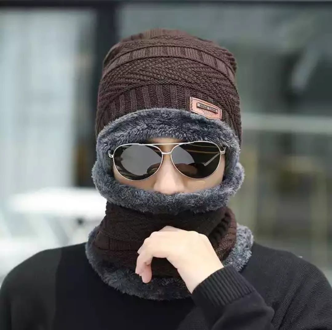 Wool Cap With Neck Warmer