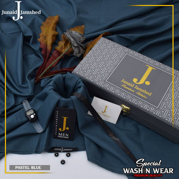 Junaid jamshed Winter Luxary wash n waer Gift packing(PESTEL BLUE)09
