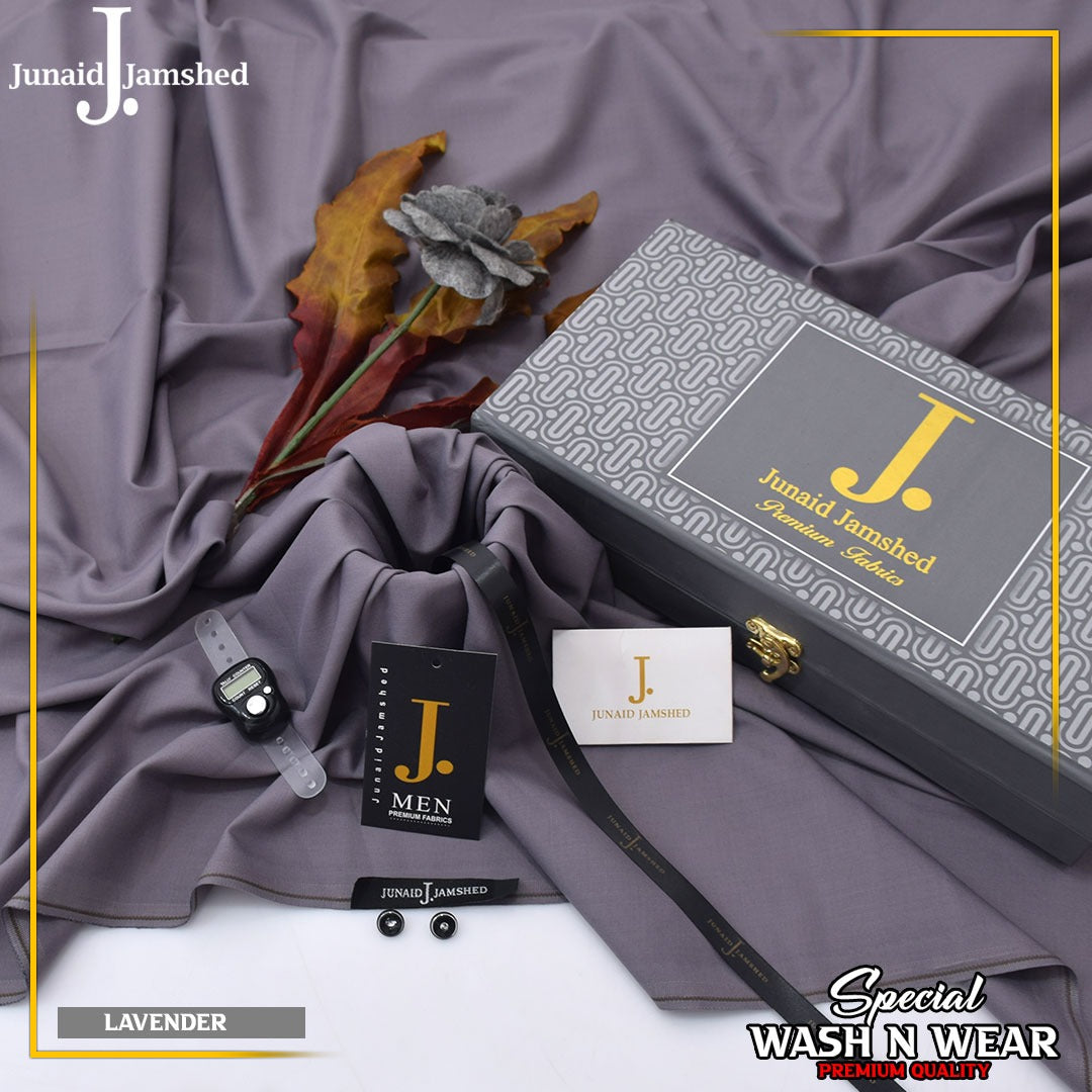 Junaid jamshed Winter Luxary wash n waer Gift packing(LEVENDER)11