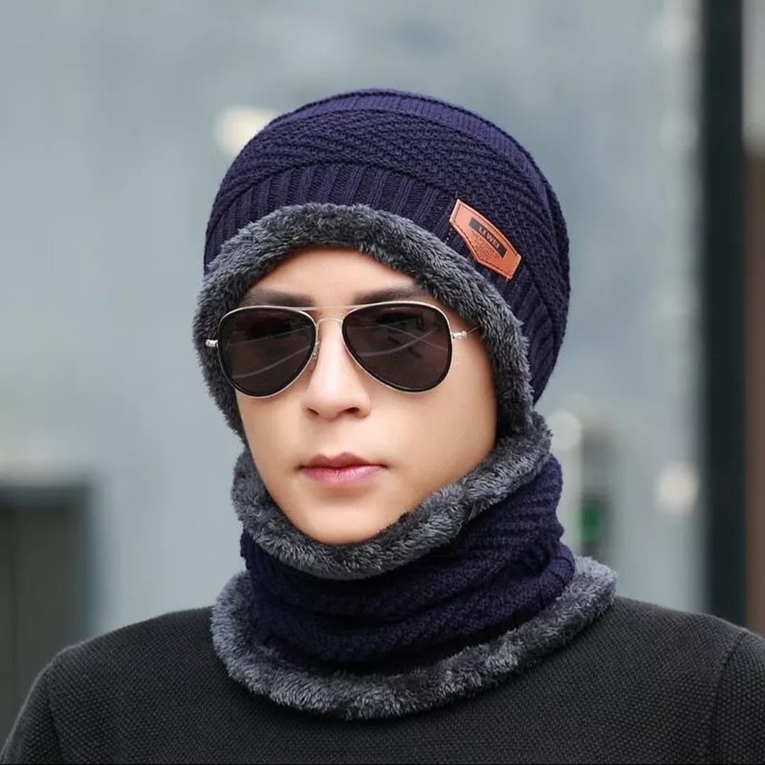 Wool Cap With Neck Warmer
